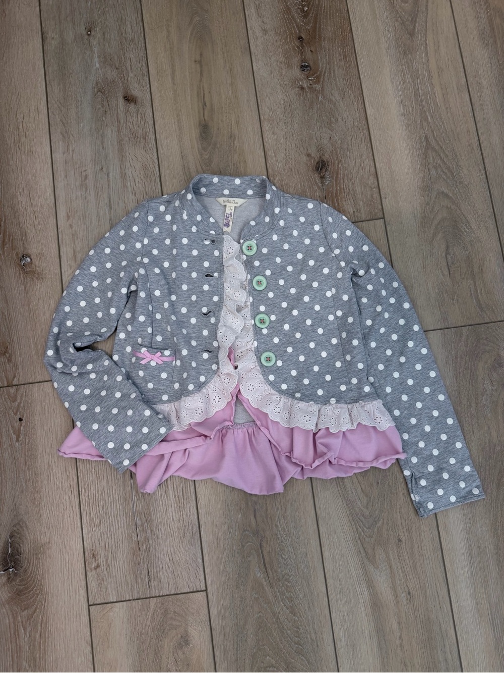 Matilda Jane Girls Size 8 Polka Dot Ruffle Jacket